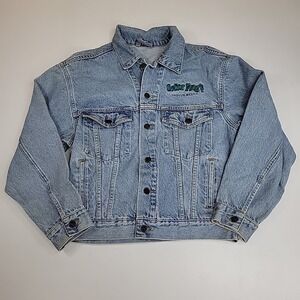 Denim Jean Jacket Official Senior Frogs Women Size M Long Sleeves Logo Comfy